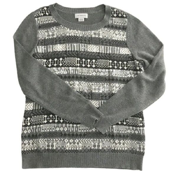 Liz Claiborne Sequin Gray Sweater Size Large - Picture 1 of 2